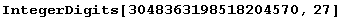 IntegerDigits[3048363198518204570, 27]