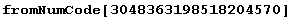 fromNumCode[3048363198518204570]